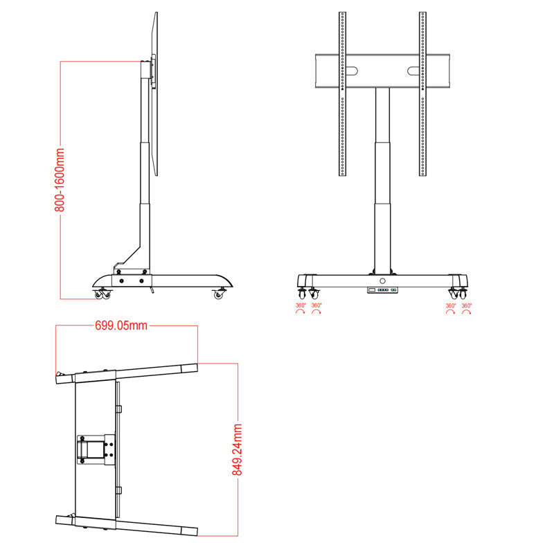 Support de sol vertical pour RLF1500, RLF3000, RLF6000